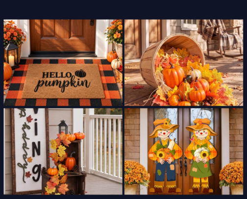 Fall Doormats and Layering Rugs cover photo collage