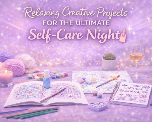 Relaxing Creative Projects for the Ultimate Self-Care Night cover photo collage