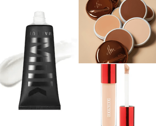 Make u p for oily skin/acne prone skin cover photo collage