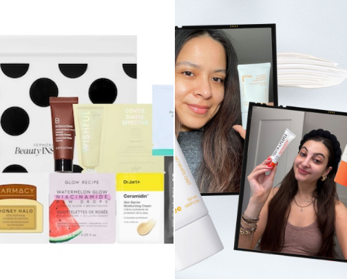 Skin care products cover photo collage