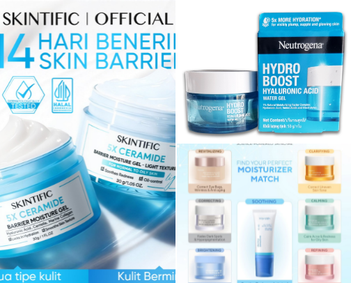 Moisturizer Gel Terbaik Saat Cuaca Panas cover photo collage