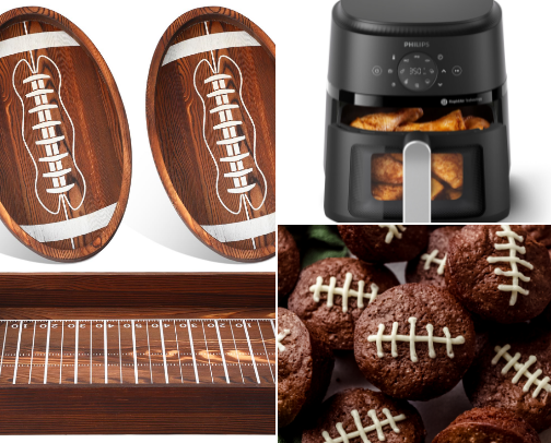 Football Sunday Must-Haves (Snacks + Serveware) 🍗✨ cover photo collage
