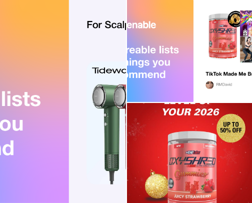 TikTok finds cover photo collage
