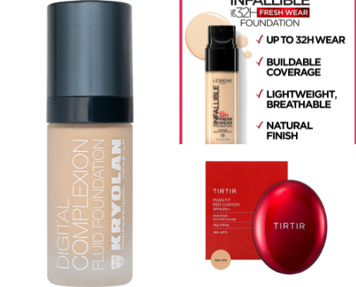 Full coverage foundations cover photo collage