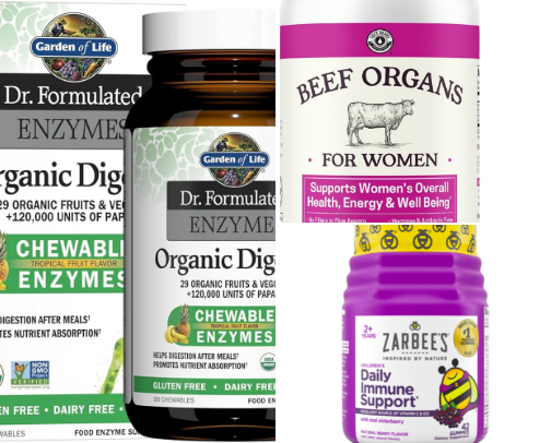 Vitamins & Supplements cover photo collage