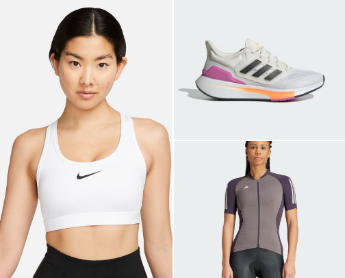 Women's and Men's active wear cover photo collage