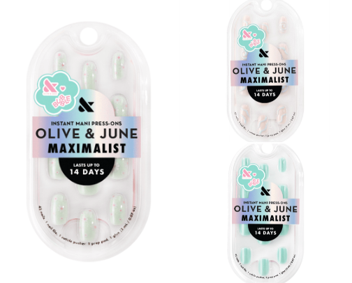 Press on nail collab with Bubble cover photo collage
