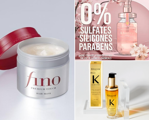 products for silky smooth hair 💖 cover photo collage