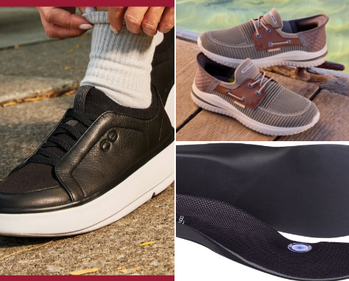 Footwear for sore feet cover photo collage