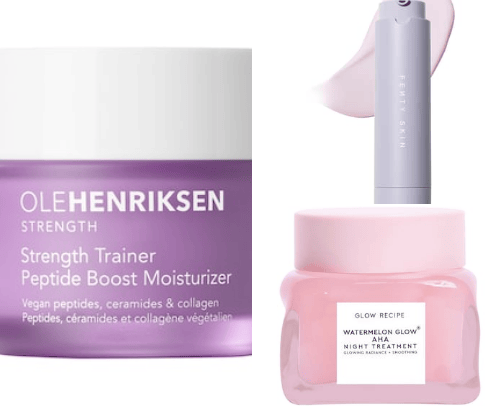 skincare products cover photo collage
