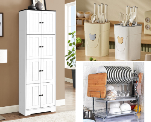 Affordable Home Organizers and Kitchen Accessories cover photo collage