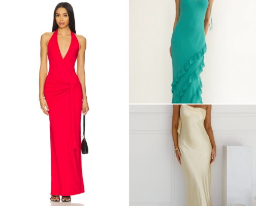 The Perfect Wedding Guest Dress 👗 cover photo collage