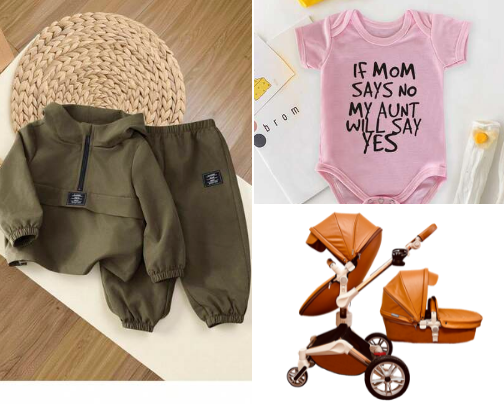 Cute baby wear for little cuties cover photo collage