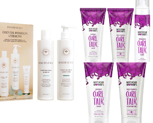 Curly hair routine🎀 cover photo collage