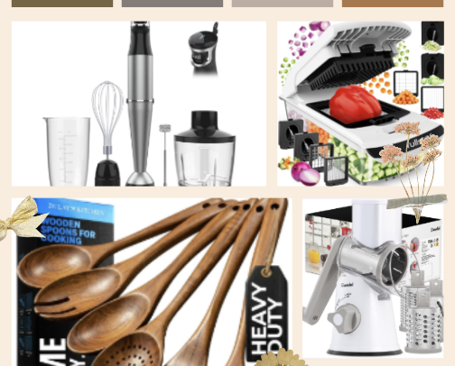My favorite kitchen tools cover photo collage