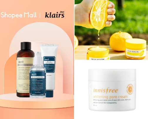 Korean Skincare for Whitening cover photo collage