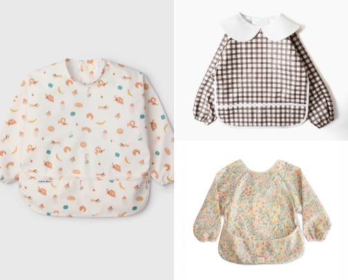 My Favorite Long-Sleeve Bibs for Baby Led Weaning cover photo collage