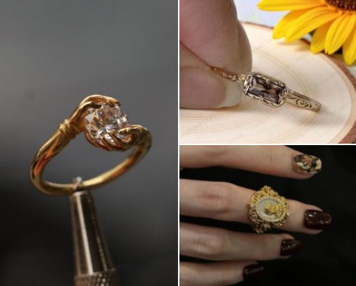 Timeless Vintage Ring for Women – Classic & Chic Design cover photo collage
