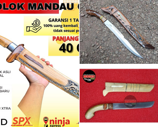 Pisau dan golok serbaguna cover photo collage