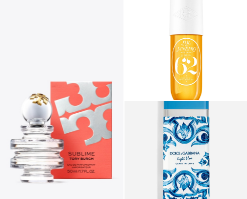 Designer perfume cover photo collage