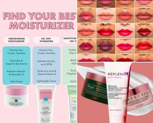 Skin care cover photo collage