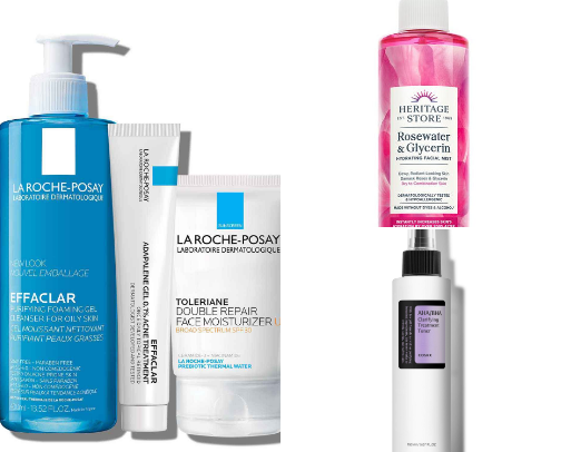 💦 "Oily Skin Must-Haves: My Go-To Products for Shine-Free Glow" cover photo collage
