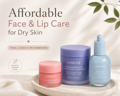 Affordable Face & Lip Care for Dry Skin cover photo collage
