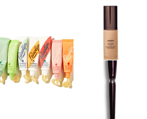 Makeup routine items cover photo collage