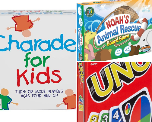 Family Game Night Ideas with Little Kids cover photo collage