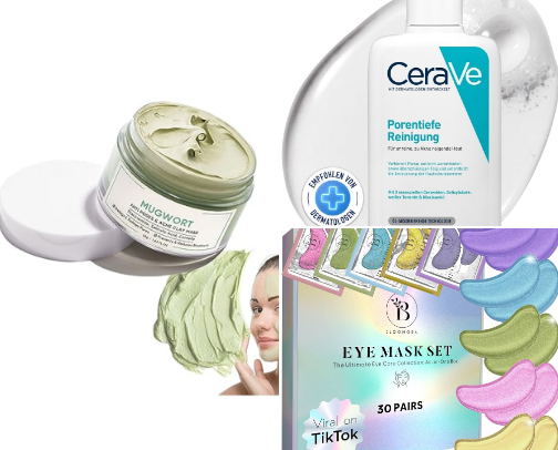 Skincare products ✨️ cover photo collage