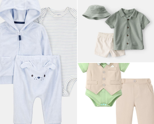 Baby boy clothes cover photo collage