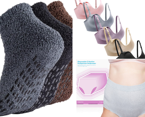 Hospital Bag Essentials for Mom + Baby cover photo collage