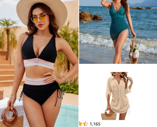 Amazon Finds- Swimsuits/ Cover Ups cover photo collage