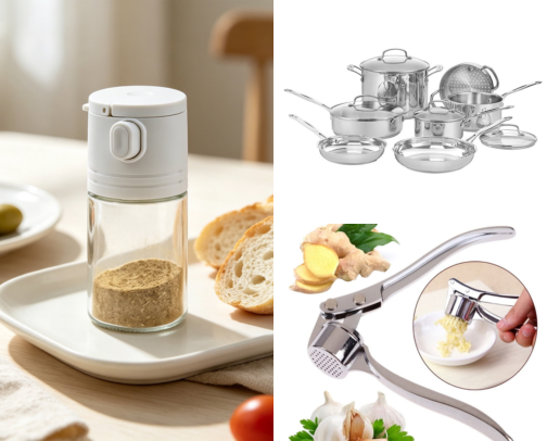 Minimalist Kitchen Essentials: Functional, Multi-Purpose & Low Plastic cover photo collage