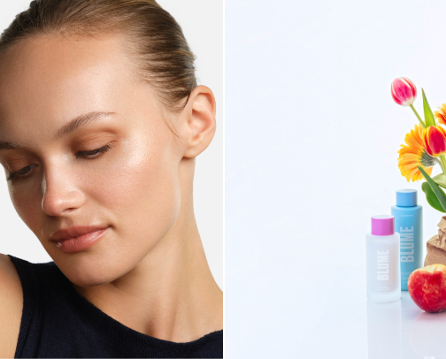 Makeup products cover photo collage