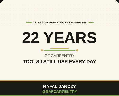 22 Years of Carpentry — The Tools I Still Use Every Day cover photo collage