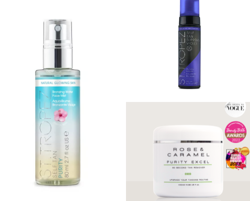 Tanning Must Haves. cover photo collage