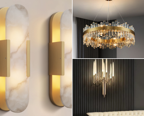 Luxury Statement Lightning. cover photo collage