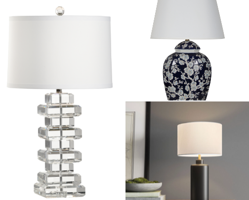 Luxury Statement Lamps. cover photo collage