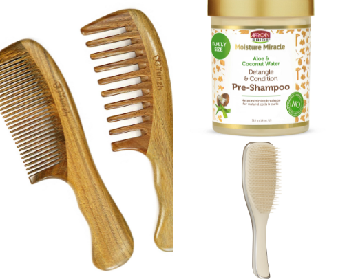 Detangling tools cover photo collage