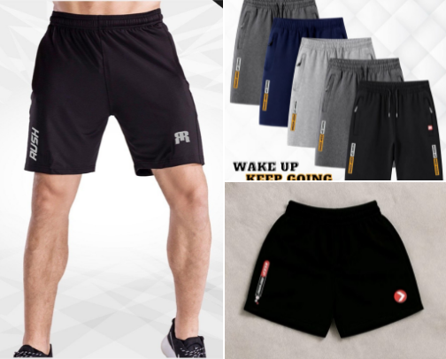 Shorts for men and woman, recommended for daily or sports cover photo collage