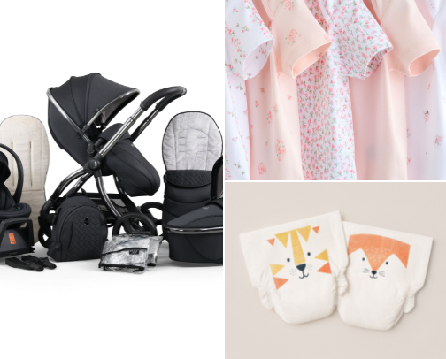 New Baby Essentials cover photo collage