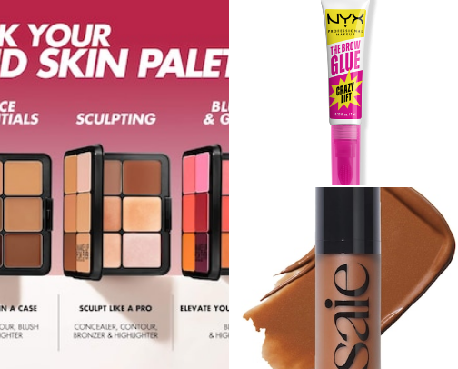 christmas party grwm products! cover photo collage