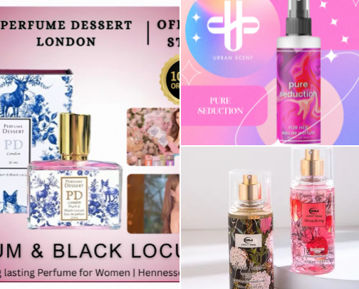 ✅ WOMEN'S PERFUME cover photo collage