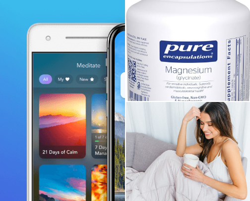 Calm the Chaos: Real-Life Stress Relief for Grown-Ups cover photo collage