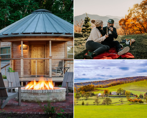 Virginia's Best Romantic & Relaxing Overnight Getaways cover photo collage