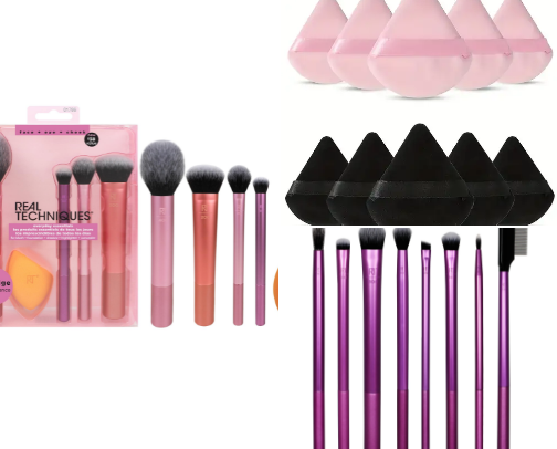 makeup tools cover photo collage