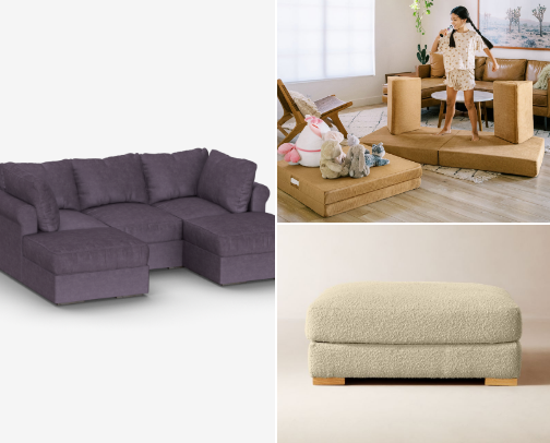 Luxury Toddler-Friendly Living Room with Colorful Accents cover photo collage