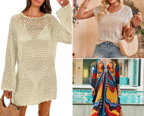women's clothes for vacation cover photo collage