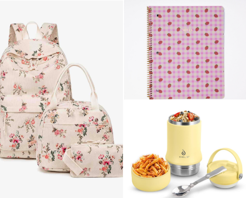 Back to school supplies cover photo collage